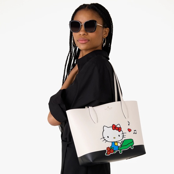NWT Hello Kitty x Kate Spade New York Tote Bag Detachable Wristlet Limited Ed. - Picture 2 of 5